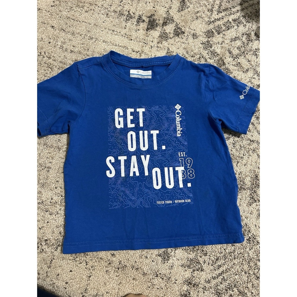Columbia Boys Blue Tshirt Size XXS 4/5 Short Sleeve